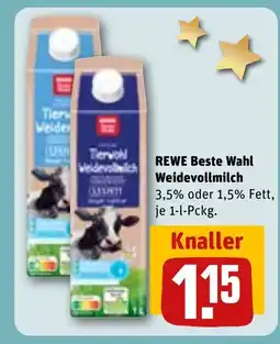 REWE DE REWE Beste Wahl Weidevollmilch tilbud