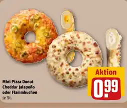 REWE DE Mini Pizza Donut Cheddar Jalapeño oder Flammkuchen tilbud