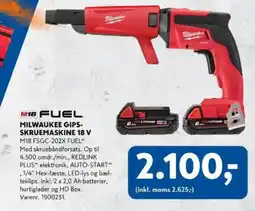 Davidsen Milwaukee skruemaskine 18 v tilbud