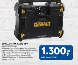 Davidsen DEWALT TSTAK Radio 18 v tilbud