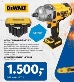 Davidsen DEWALT Slagnøgle 1/2" 18 v tilbud