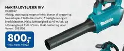Davidsen Makita løvblæser 18 v tilbud