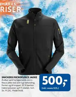 Davidsen Snickers microfleece jakke tilbud
