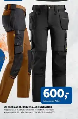 Davidsen Snickers arbejdsbuks allroundwork tilbud