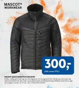 Davidsen Mascot quiltjakke M/ climascot tilbud