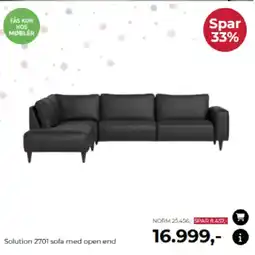 Møblér Solution 2701 sofa med open end tilbud