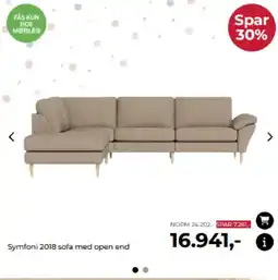 Møblér Symfoni 2018 sofa med open end tilbud