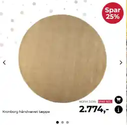 Møblér Kronborg håndvævet tæppe tilbud