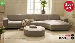 Møblér Samba Day sofa med rund chaiselong og Pedro arm tilbud