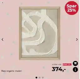 Møblér Raw organic maleri tilbud
