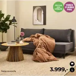 Møblér Natja sovesofa tilbud