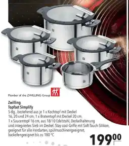 Citti Zwilling Topfset Simplify tilbud