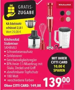 Citti KitchenAid Stabmixer 5KHBV83 tilbud