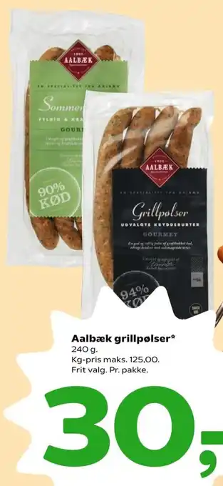 Coop 365 Aalbæk Grillpølser 240 g tilbud