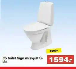 Bauhaus Ifö toilet Sign m/skjult S- tilbud