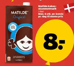 Netto Matilde kakaoskummemælk / Matilde Original (1 liter) tilbud