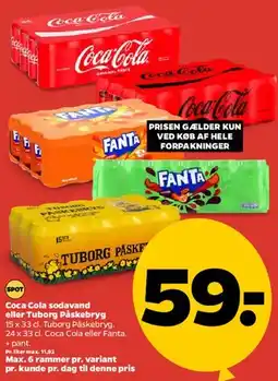 Netto Coca-Cola / Fanta / Tuborg Påskebryg (pakker) tilbud