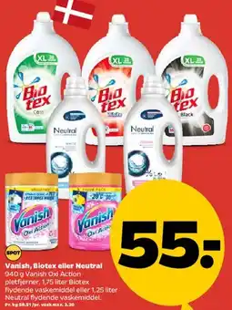 Netto Vanish, Biotex eller Neutral vaskemidler tilbud