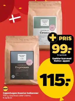 Netto Copenhagen Roaster helebønner tilbud
