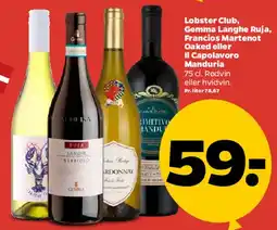 Netto Lobster Club / Gemma Langhe / Francois Martenot / Il Capolavoro Manduria tilbud