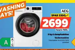 Power AEG & dampfunktion Vaskemaskine tilbud