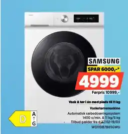 Power Samsung vask & tør i én med plads til 11 kg vasketørremaskine tilbud