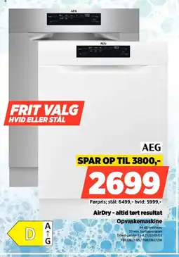 Power AEG AirDry - altid tørt resultat Opvaskemaskine tilbud