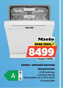 Power Miele G AutoDos-automatisk doserering Opvaskemaskine tilbud