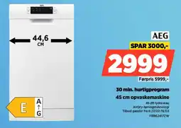 Power AEG 30 min. hurtigprogram opvaskemaskine tilbud