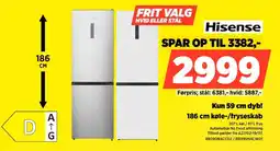 Power Hisense Kun dyb! køle-/fryseskab tilbud