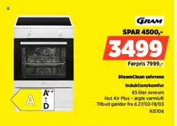 Power GRAM Steam Clean selvrens Induktionskomfur tilbud