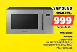 Power SAMSUNG Unikt design Mikroovn tilbud