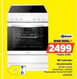 Power GRAM 180 °C på 5 min.! Keramisk komfur tilbud