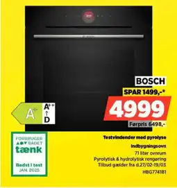 Power Bosch testvindender med pyrolyse indbygningsovn tilbud