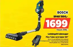 Power BOSCH Ledningsfri støvsuger Flex Tube-arm bøjer 90 tilbud