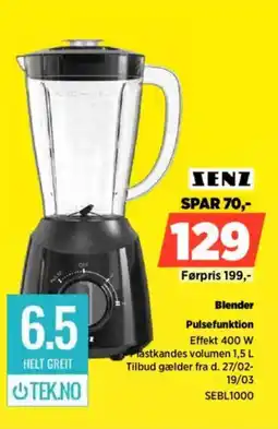 Power Xenz blender pulsefunktion effekt 400 w tilbud