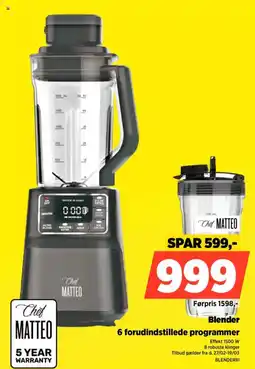 Power Blender 6 forudindstillede programmer tilbud