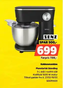 Power Køkkenmaskine Planetarisk blanding tilbud