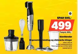 Power Stavblender ergonomisk håndtag og slidstærke klinger tilbud