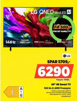 Power LG 65" 4K Smart TV 120 Hz & AMD Freesync tilbud