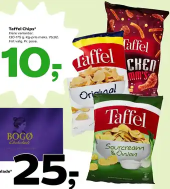Coop 365 Taffel Chips 130-175 g tilbud