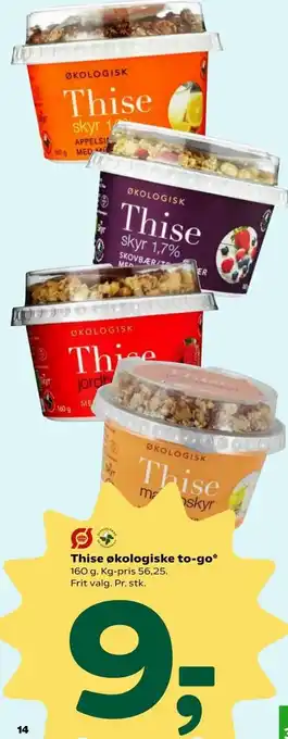 Coop 365 Thise Økologiske To Go 160 g tilbud