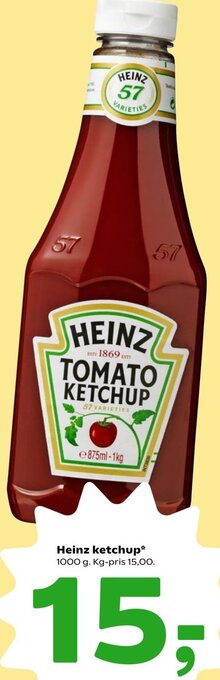Coop 365 Heinz Ketchup 1000 g tilbud