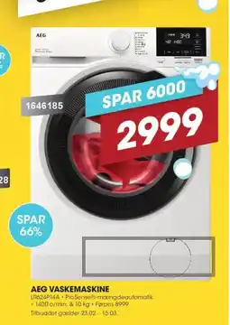 Punkt1 Aeg vaskemaskine tilbud