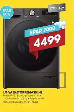 Punkt1 Lg vasketørremaskine tilbud