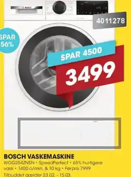 Punkt1 Bosch vaskemaskine tilbud