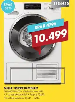 Punkt1 Miele tørretumbler tilbud