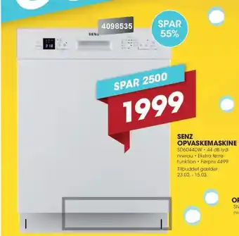 Punkt1 Senz opvaskemaskine tilbud