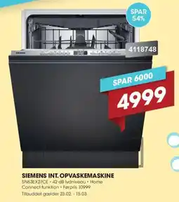 Punkt1 Siemens int. opvaskemaskine tilbud