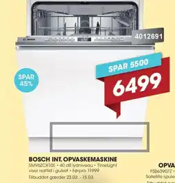 Punkt1 Bosch int. opvaskemaskine tilbud